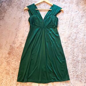 BCBG MaxAzria XXS Green Sleeveless Empire Waist Mini Dress NWOT